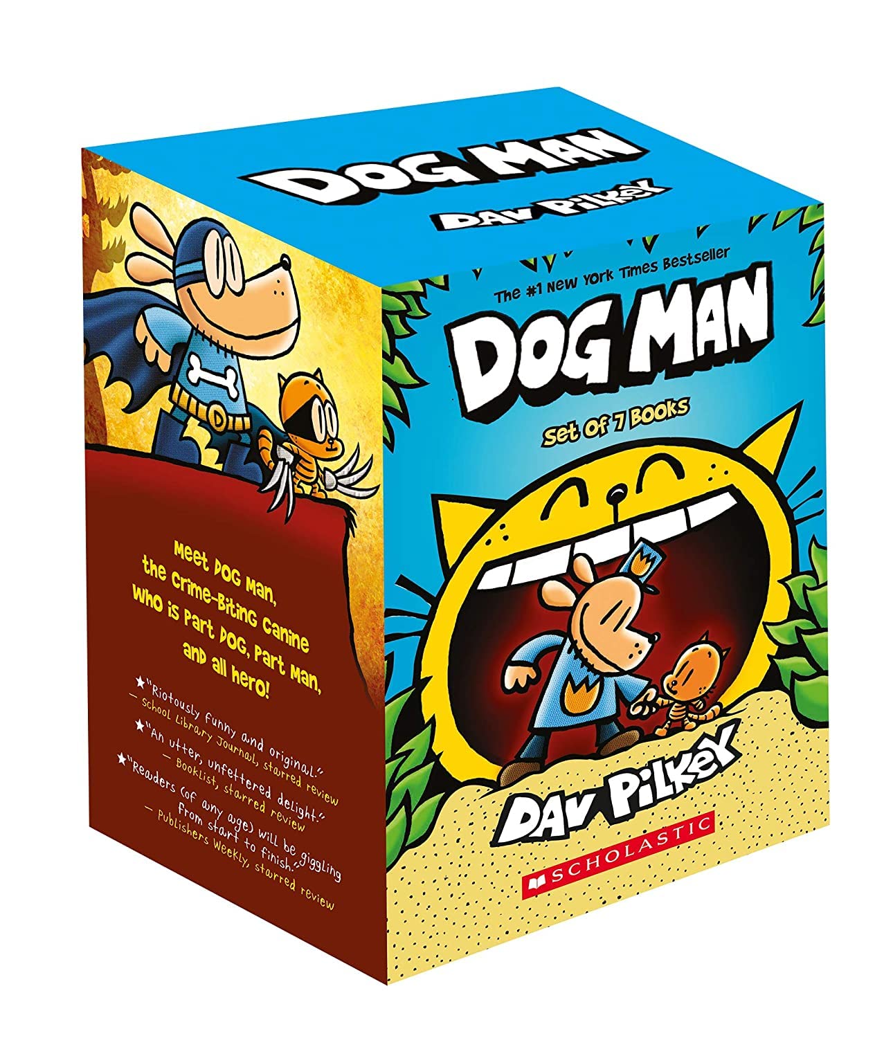Dog Man Box of 7 Books Set By Dav Pilkey