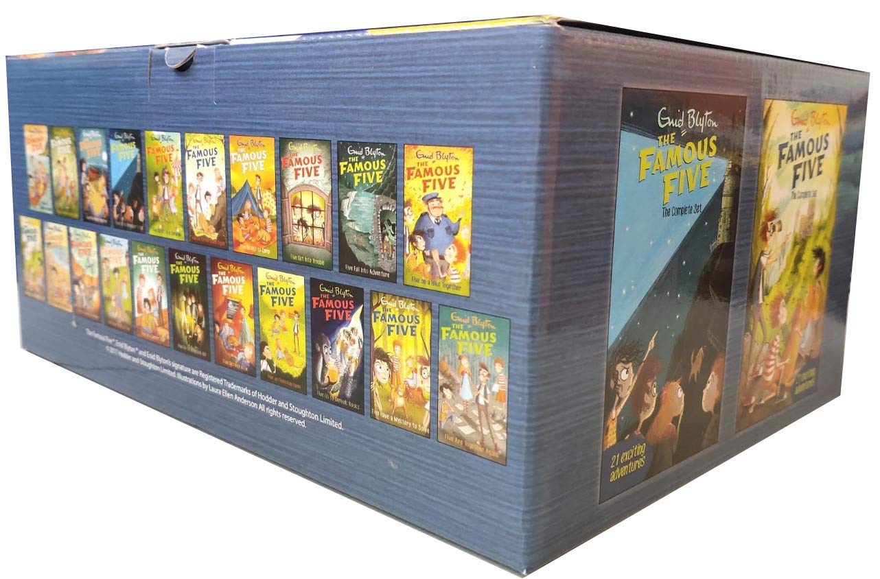 Enid Blyton: FAMOUS FIVE COMPLETE BOX SET OF 21 TITLES: 21 Exciting Adventures!