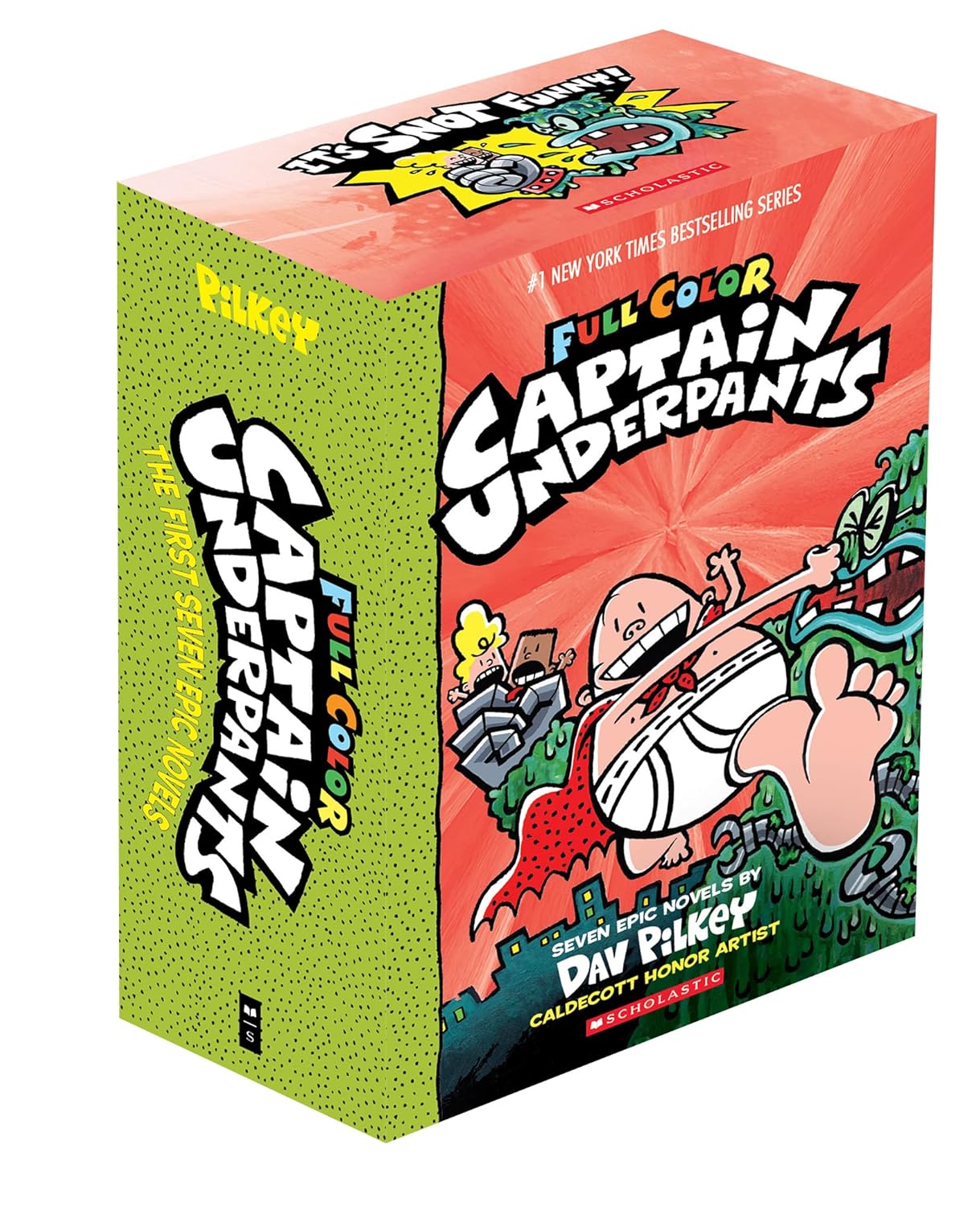 Captain Underpants Full Color Edition Box of 7 Books By Dav Pilkey