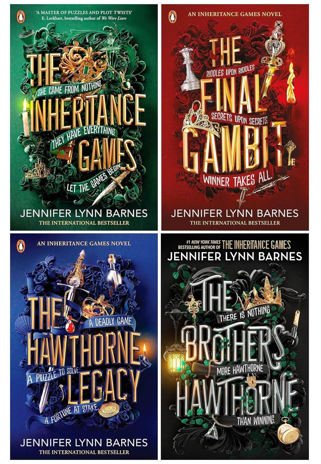 The Inheritance Games Series By Jennifer Lynn Barnes 4 Books Collection Set