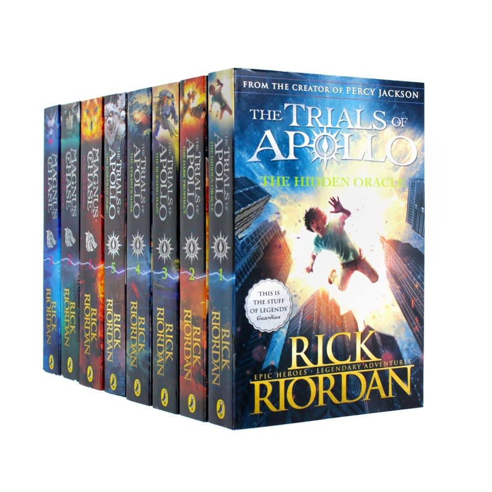 Rick Riordan Trials of Apollo & Magnus Chase Series 8 Books Set Collection By Rick Riordan