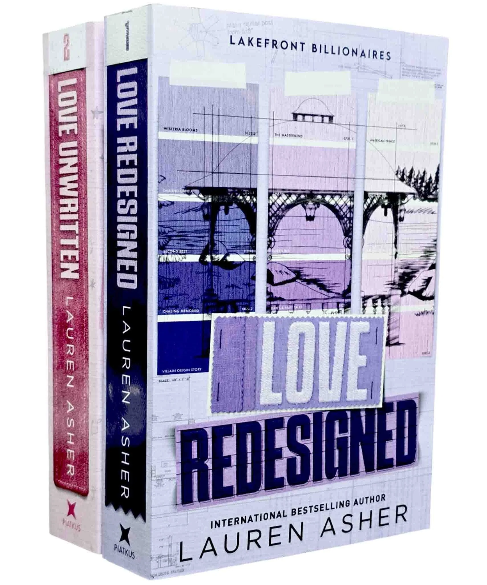 Lakefront Billionaires Series By Lauren Asher (Love Redesigned & Love Unwritten) 2 Books Collection Set