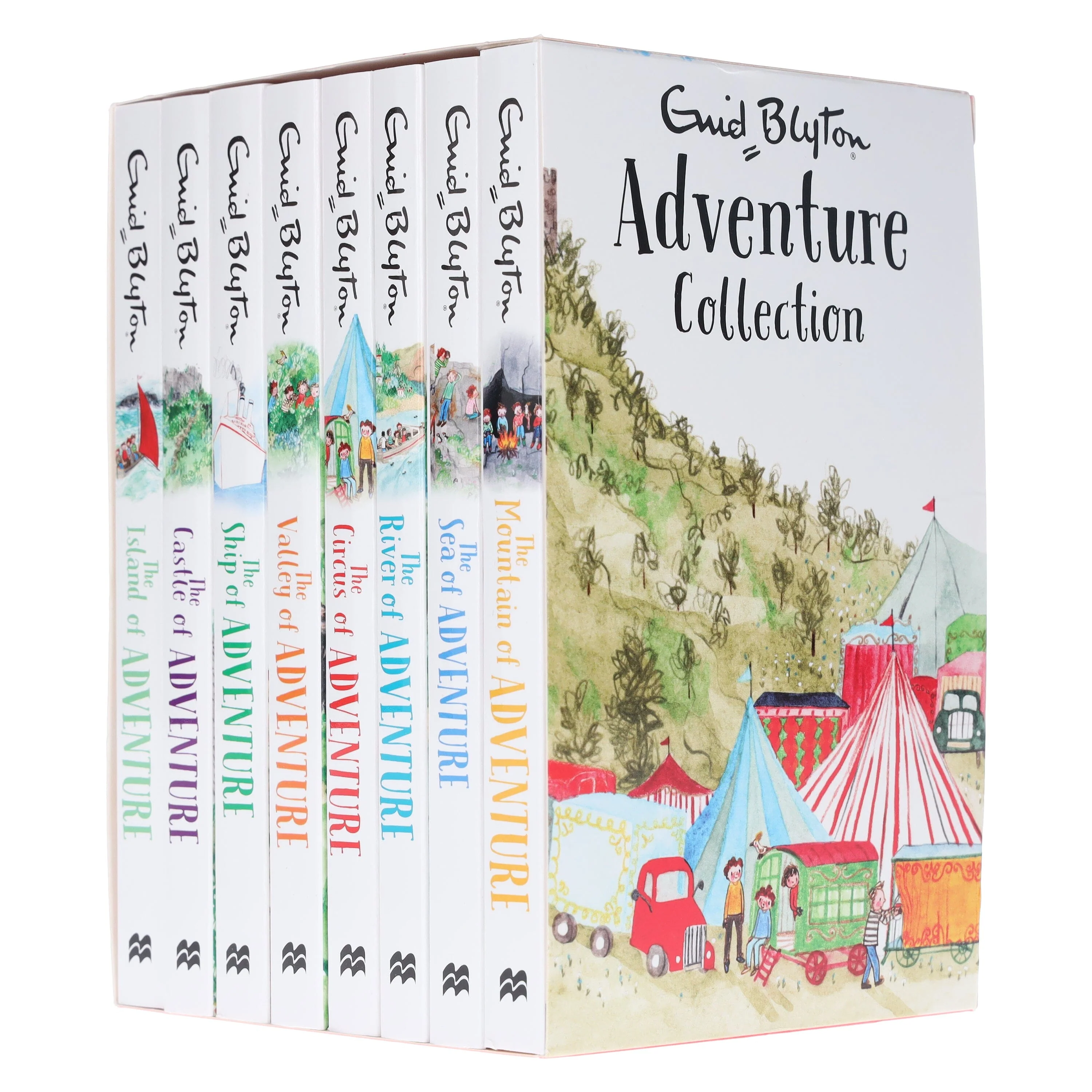 Enid Blyton Adventure Series (Mountain, Sea, River, Circus, Valley, Ship, Castle, Island) 8 Books Box set By Enid Blyton