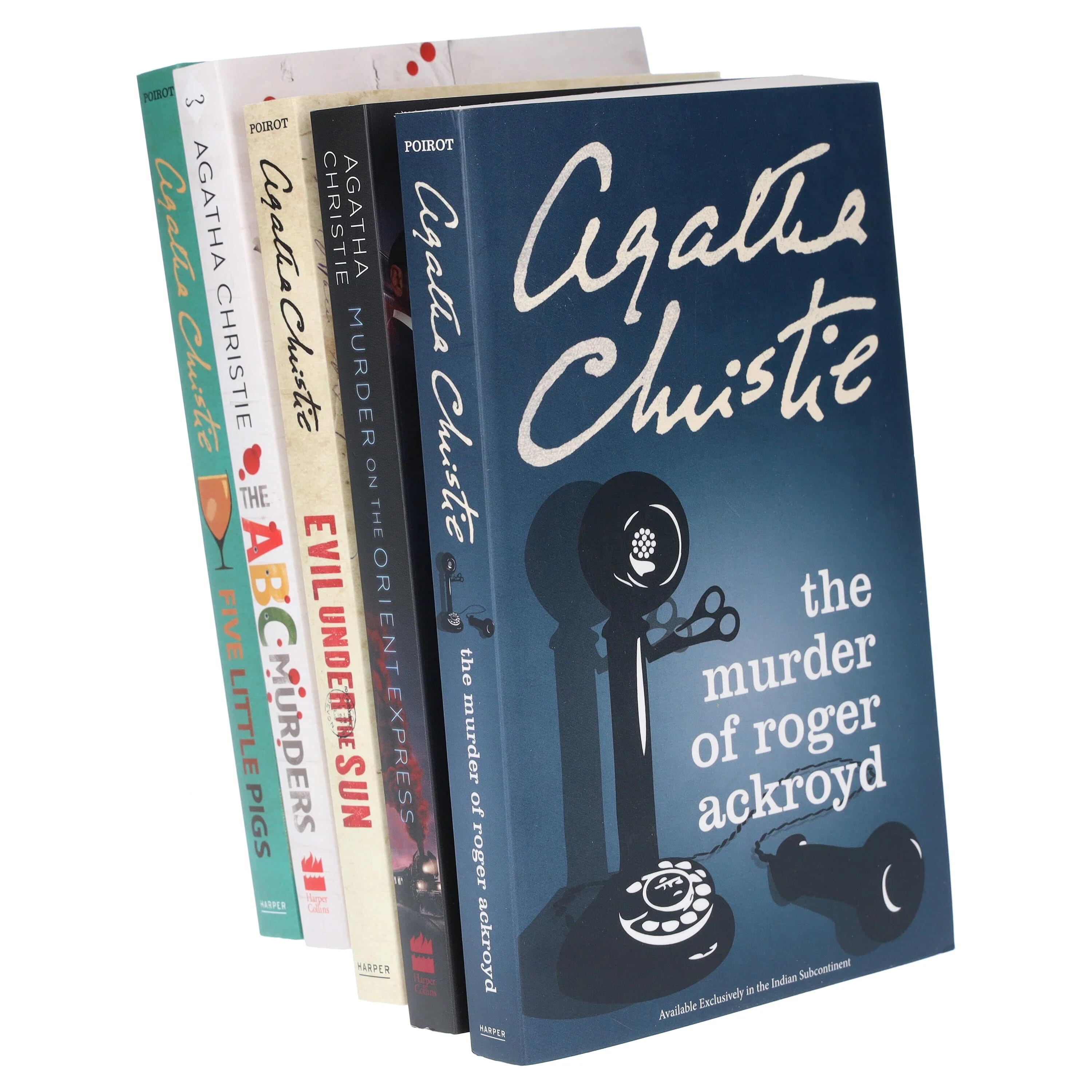 Hercule Poirot Series By Agatha Christie: 5 Books Collection Set