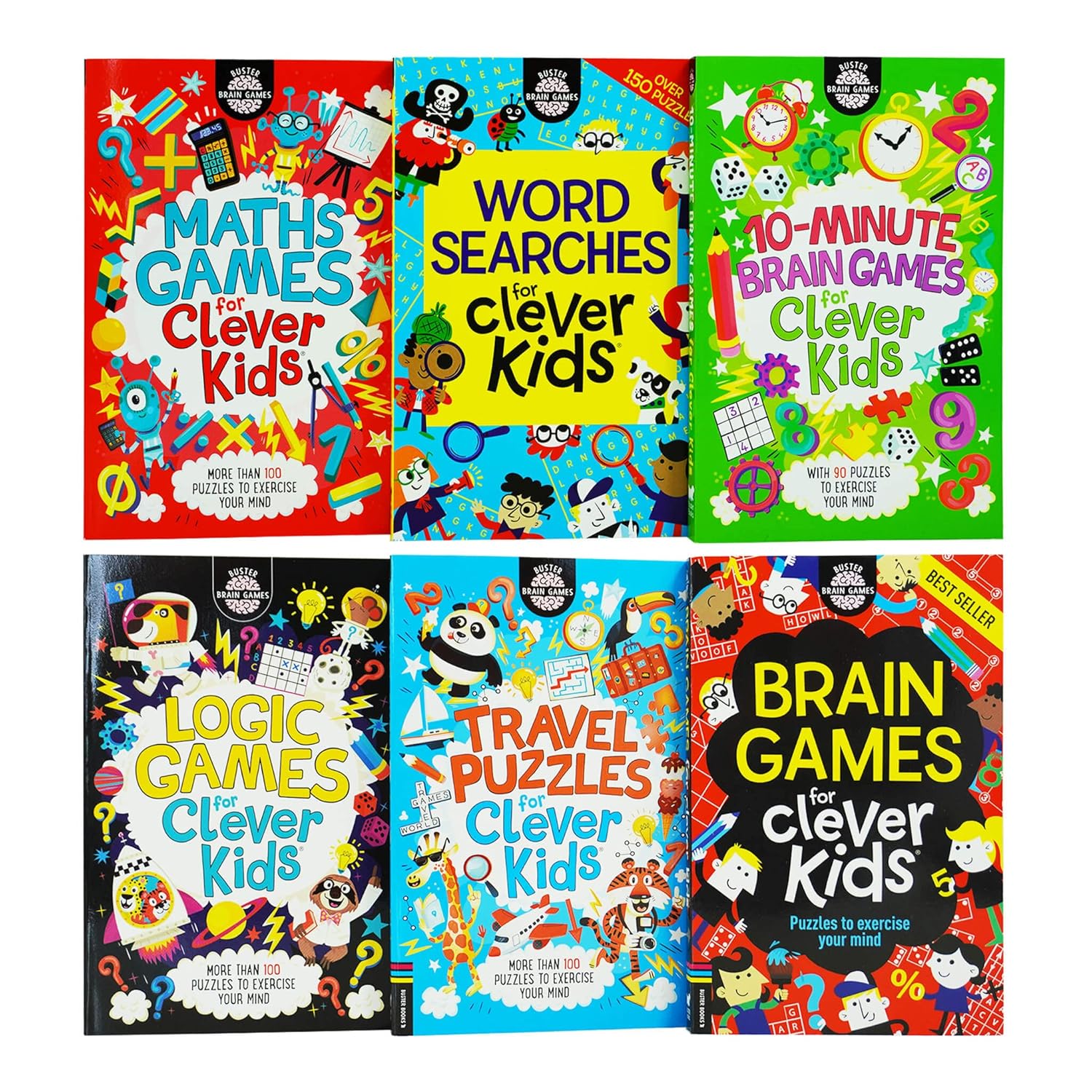 Clever Kids Brain Games 6 Books Collection Set By Dr Gareth Moore