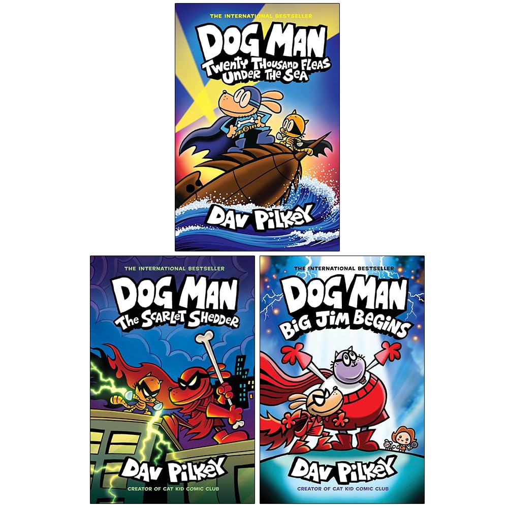 Dog Man Series 11-13 Collection 3 Books Set By Dav Pilkey
