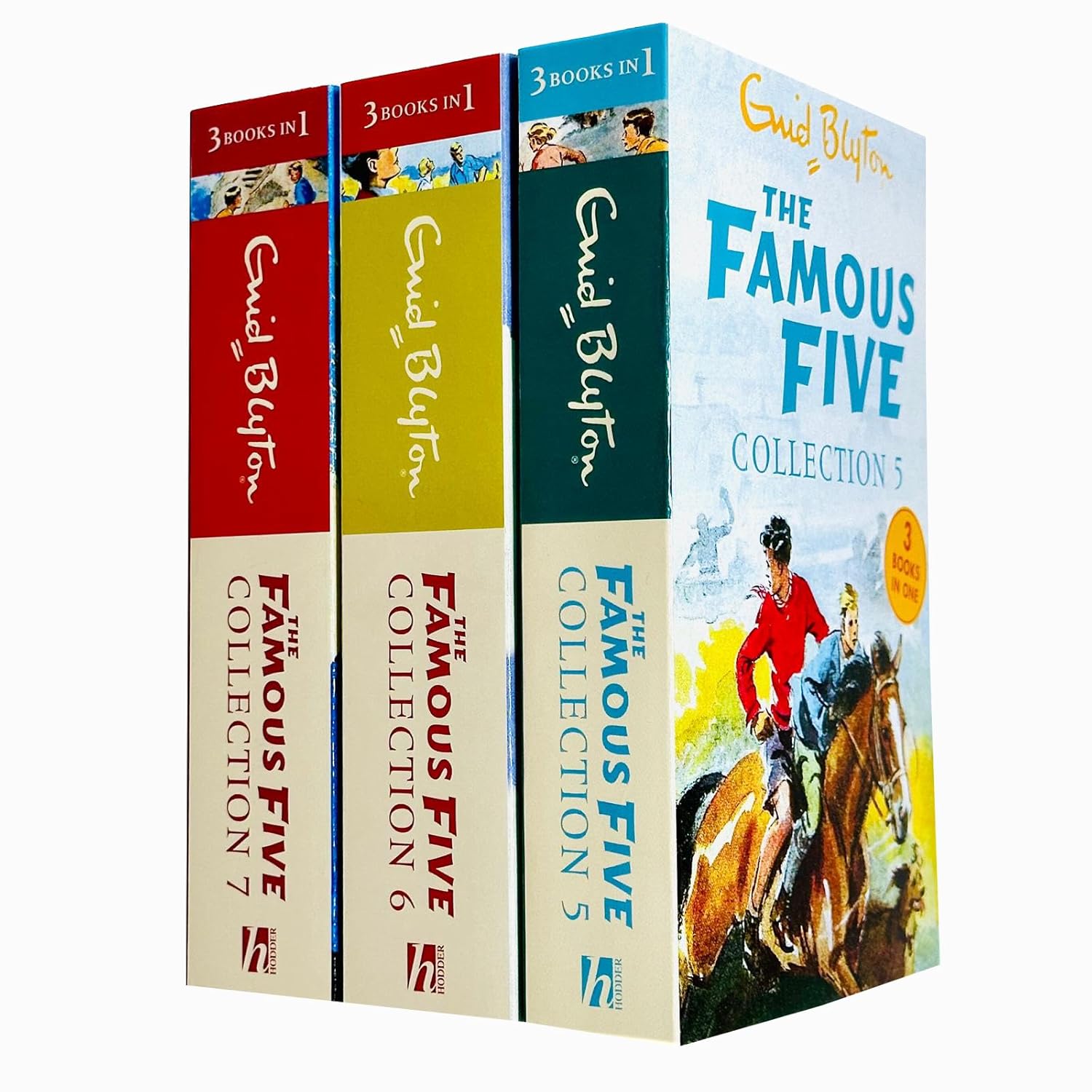 Enid Blyton The Famous Five 3 Books Collection Set 9 Stories By Enid Blyton