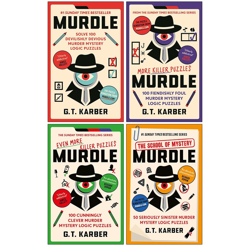 Murdle Puzzle Series 4 Books Collection Set By G. T. Karber