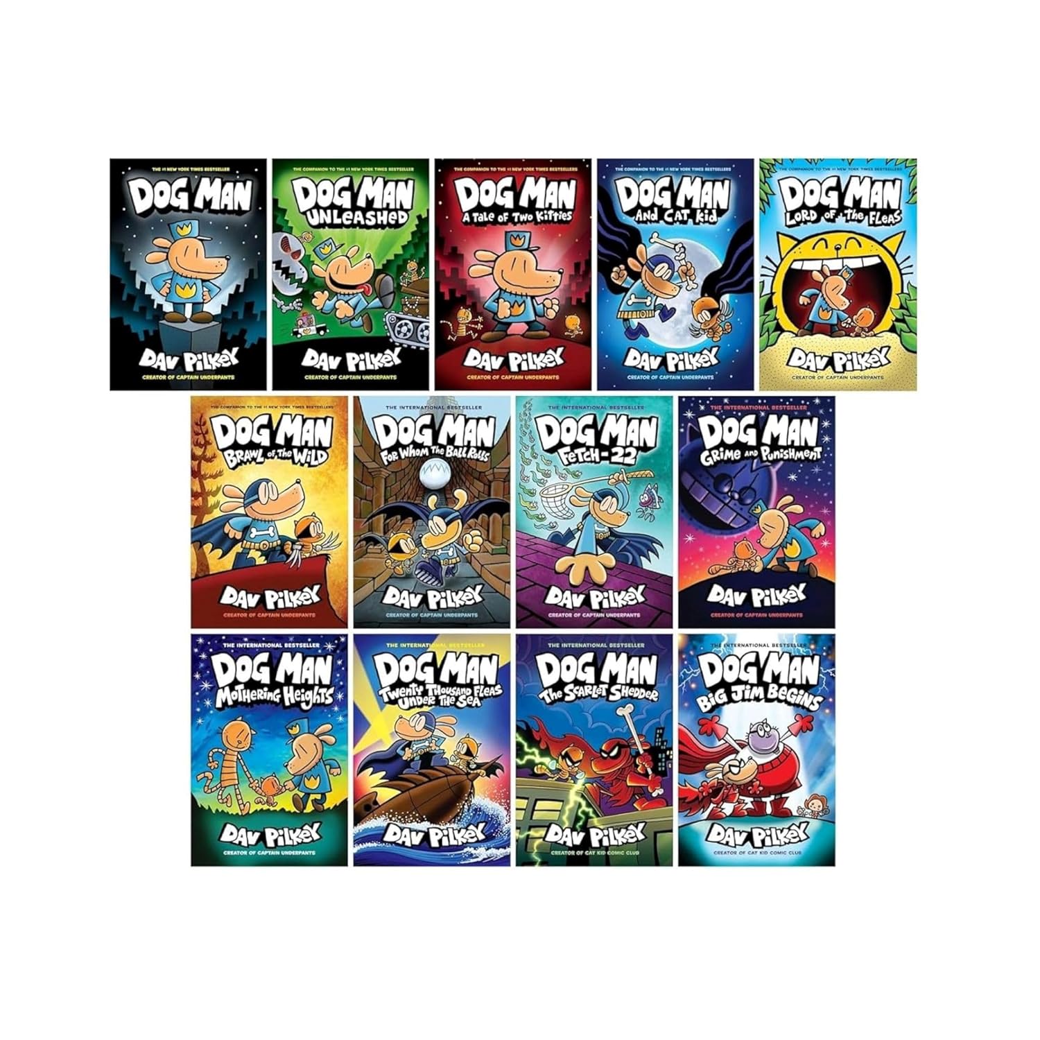 Dog Man Series Complete Books Set (Books 1-13) By  Dav Pilkey
