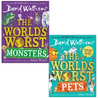 The World’s Worst Monsters & Pets by David Walliams (Illustrated) 2 Books Collection Set